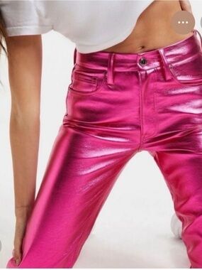 Good American MetallicPink Pants